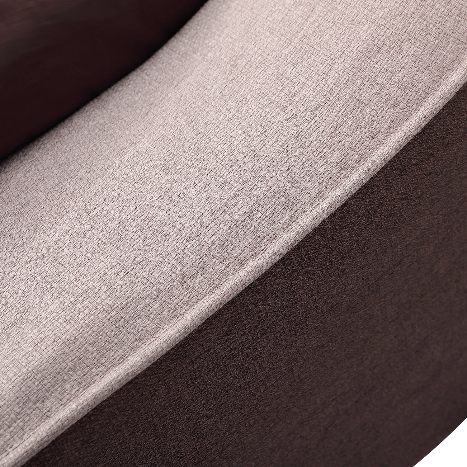 Close-up of the DeRUCCI Bed Frame BZZ4 - 198 highlighting light and dark fabric textures with a bold contrasting color design.