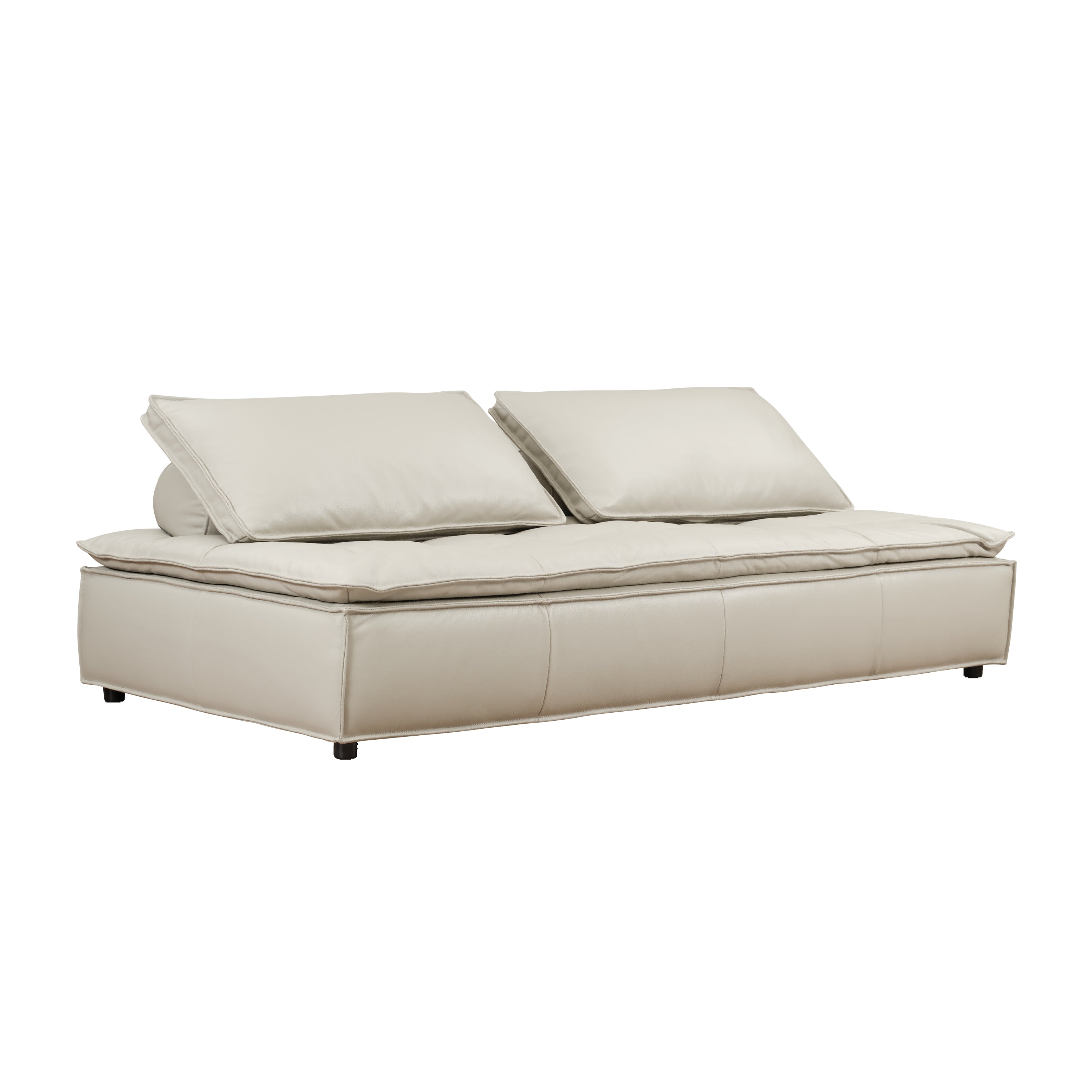 Italian Minimalist Leather Tofu Block sofa ROC1-055