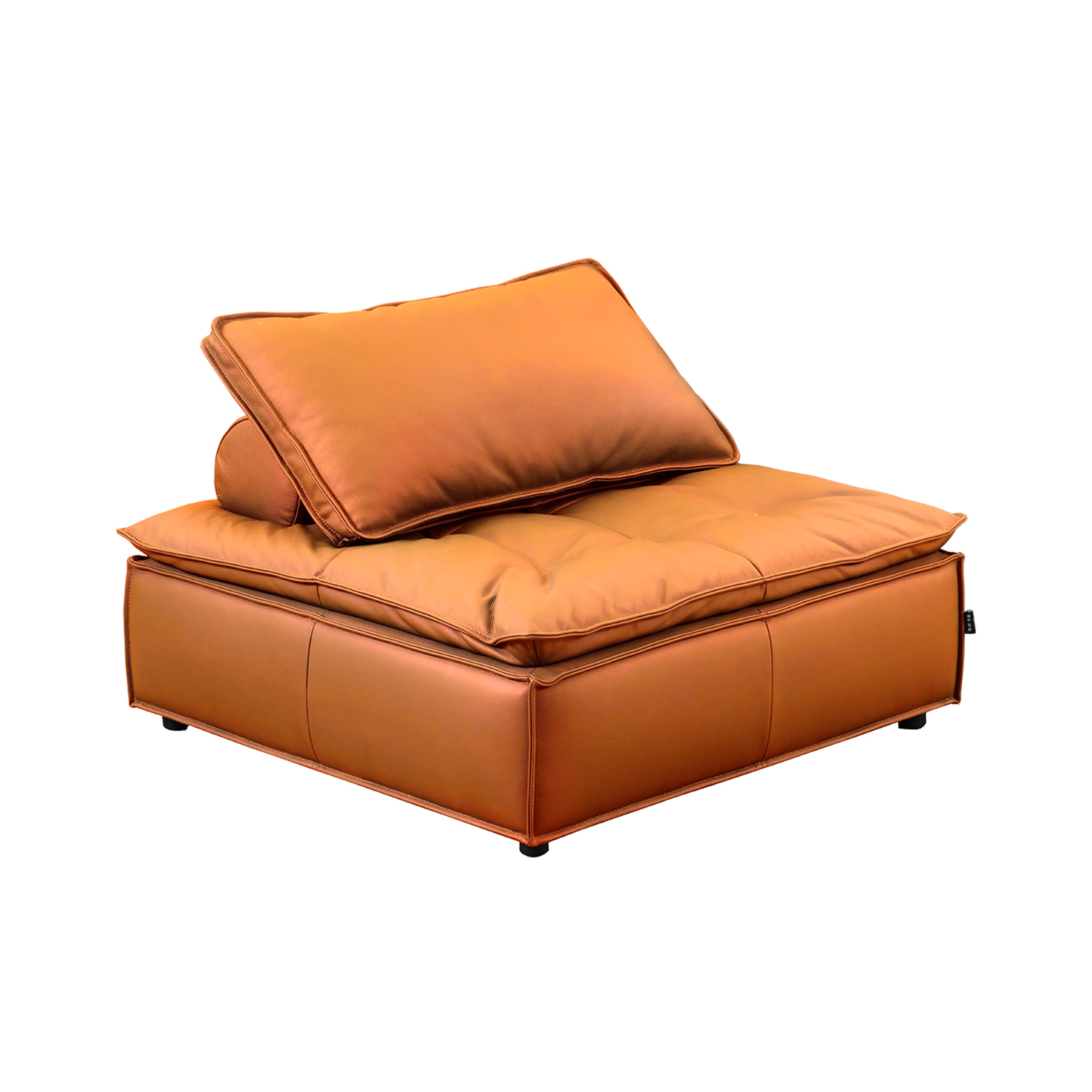 Italian Minimalist Leather Tofu Block sofa ROC1-055